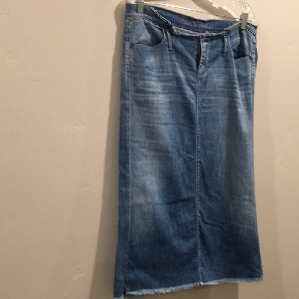 Citizens Of Humanity Blue Denim Midi Skirt